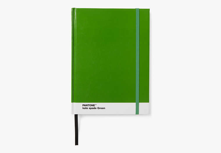 Kate Spade,Pantone x Kate Spade Green Notebook,Green Multi image number 0