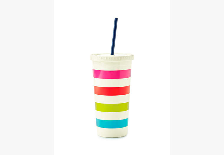Kate Spade,candy stripe insulated tumbler,kitchen & dining,Multi