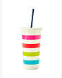 Kate Spade,candy stripe insulated tumbler,kitchen & dining,Multi