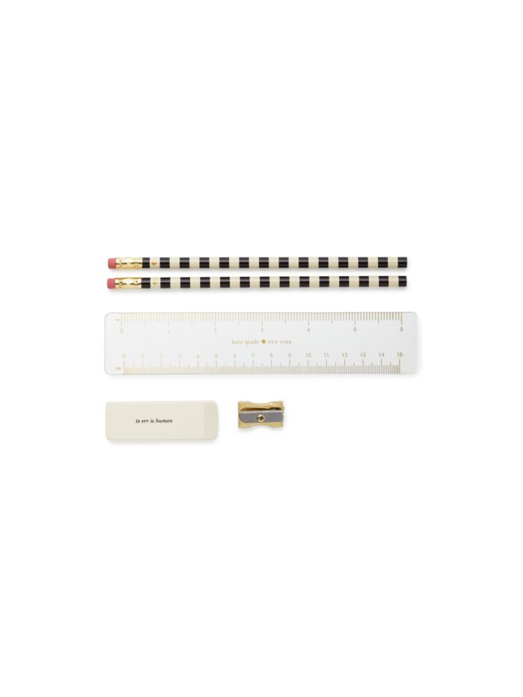 Kate Spade New York Envelope Pencil Pouch, Gold Dot with Script