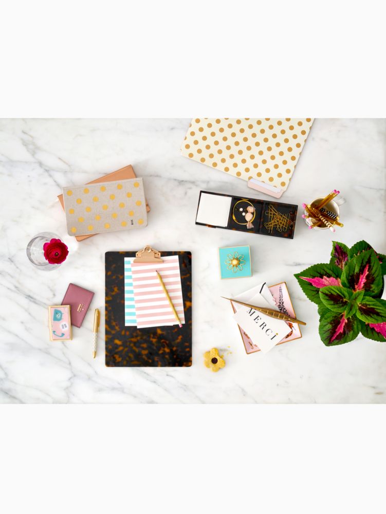Kate Spade,Gold Stripe Pencil Set,