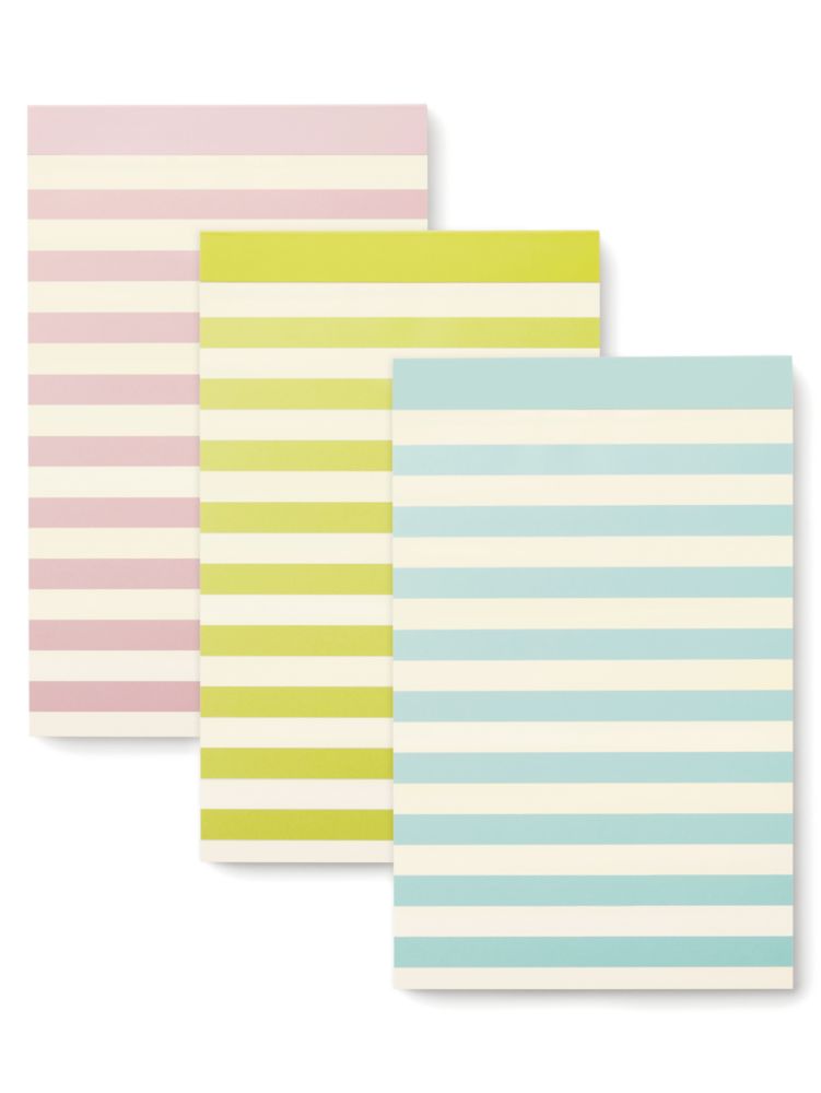 Kate Spade,Pastel Stripe Notepad Set,