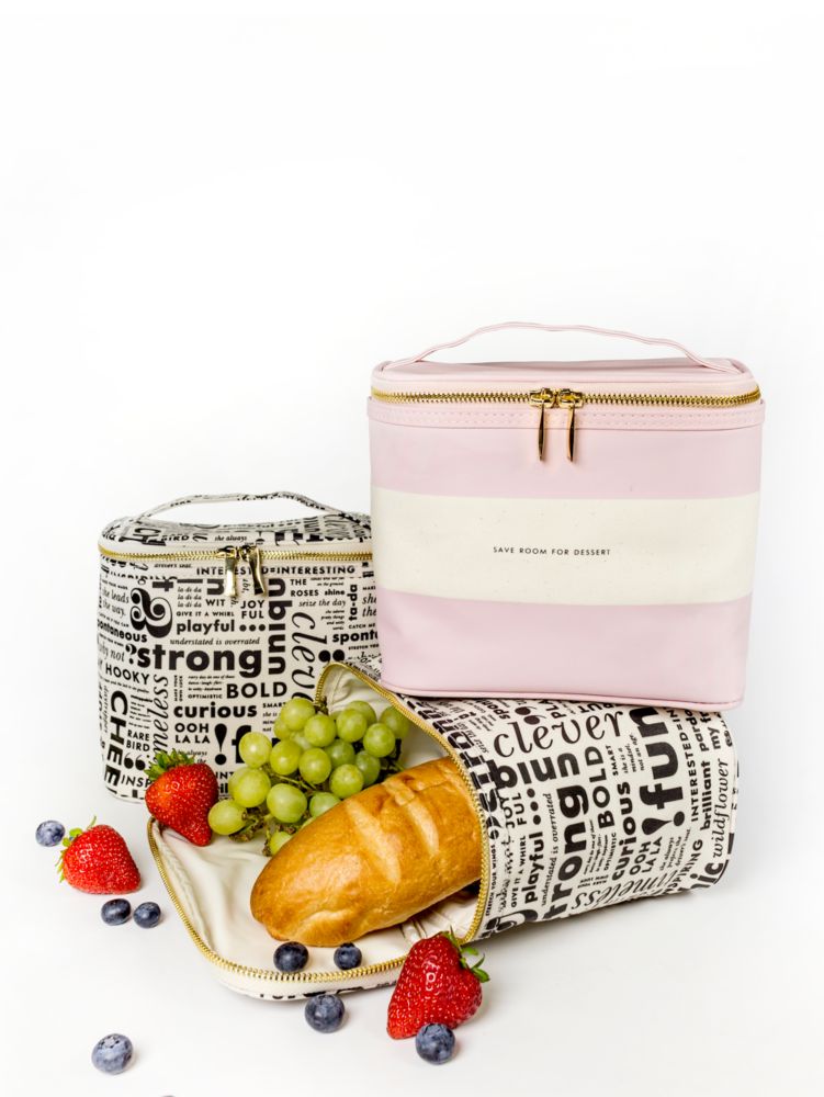 Kate Spade,save room for dessert lunch tote,kitchen & dining,Pomegranate