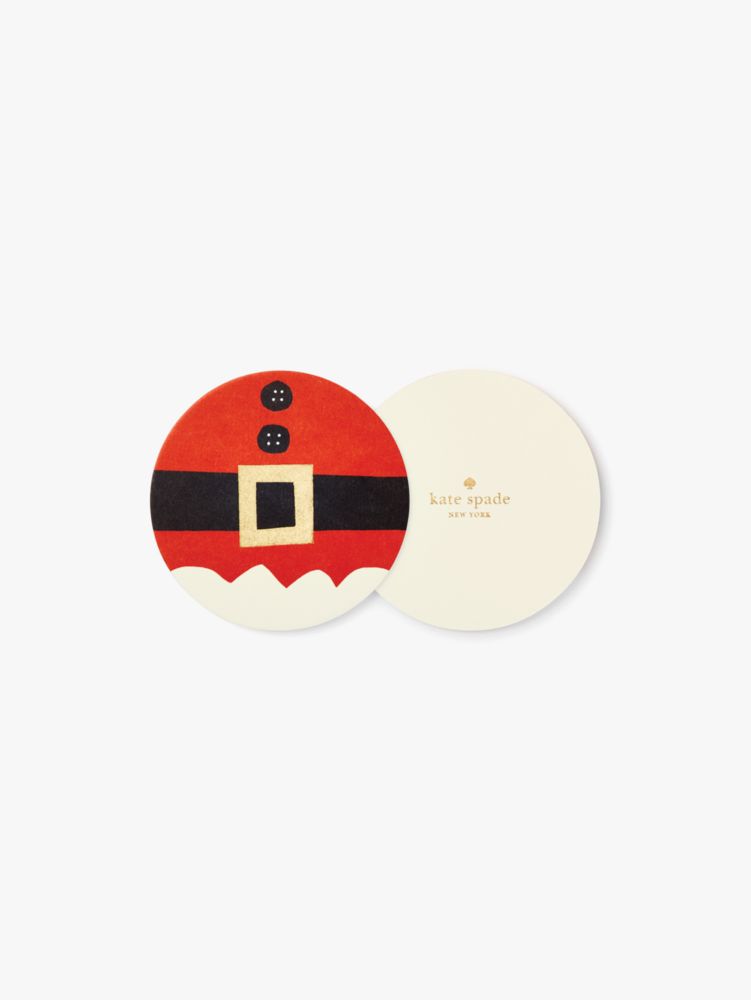 Kate Spade,Santa Suit Holiday Coaster Set,