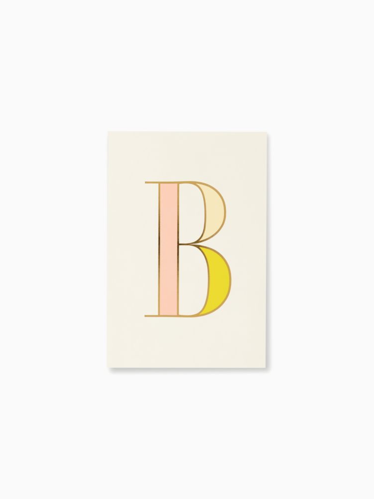 Kate Spade,initial b notepad,Flo Yellow