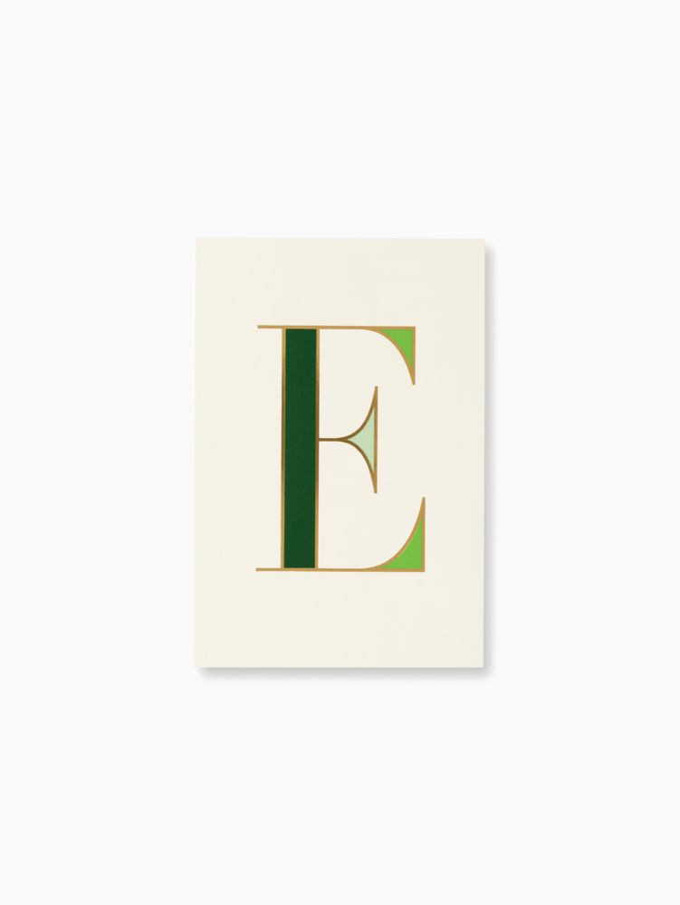 Kate Spade,initial e notepad,Green