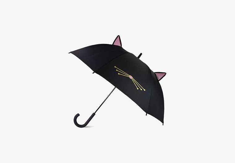 Kate Spade,cat umbrella,Black image number 0