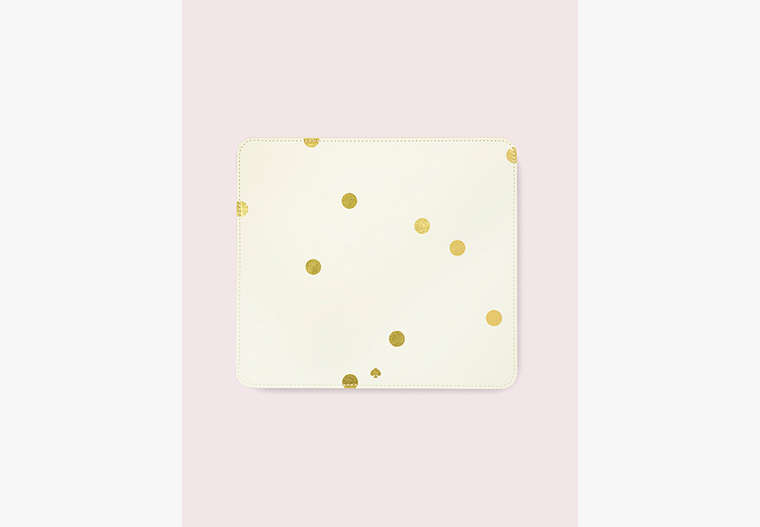 Kate Spade,gold dot mouse pad,office accessories,Gold image number 0