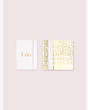 Kate Spade,i do notebook folio set,office accessories,Gold