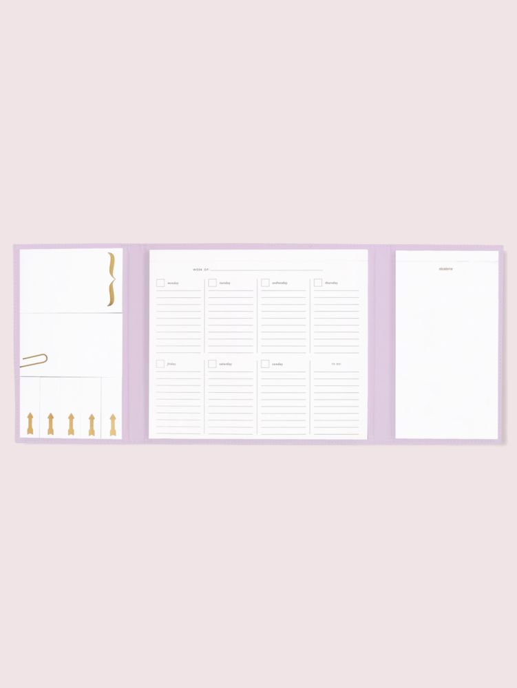 Kate Spade,Swing Flora Weekly Desktop Calendar & Folio,