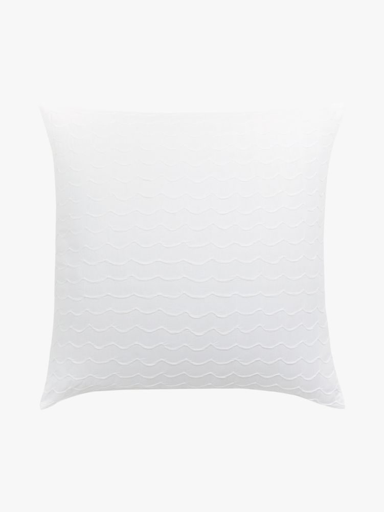 Kate Spade,carnation pucker scallop euro sham,bedding,Parchment