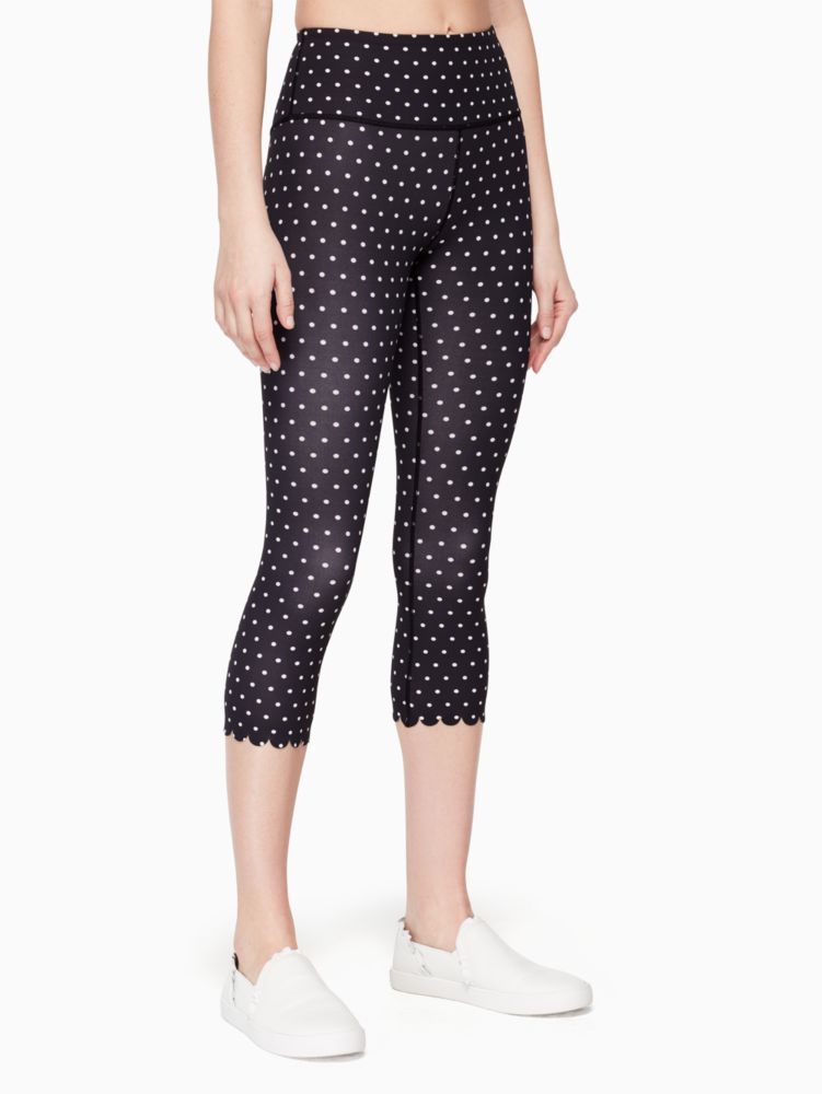 Mondetta Polka Dots Black Leggings Size L - 62% off