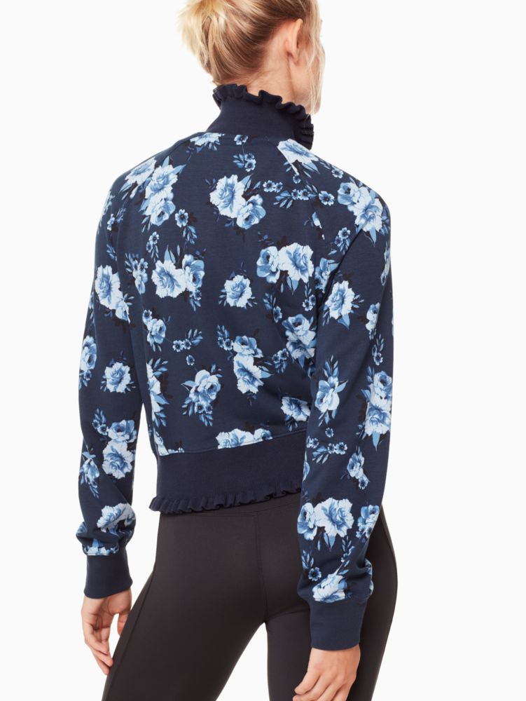 Kate Spade,Prairie Rose Ruffle Zip Up,