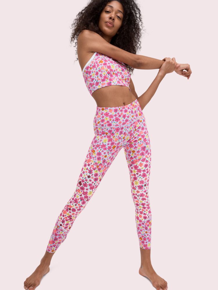 Floral-pattern lined legging, Simons