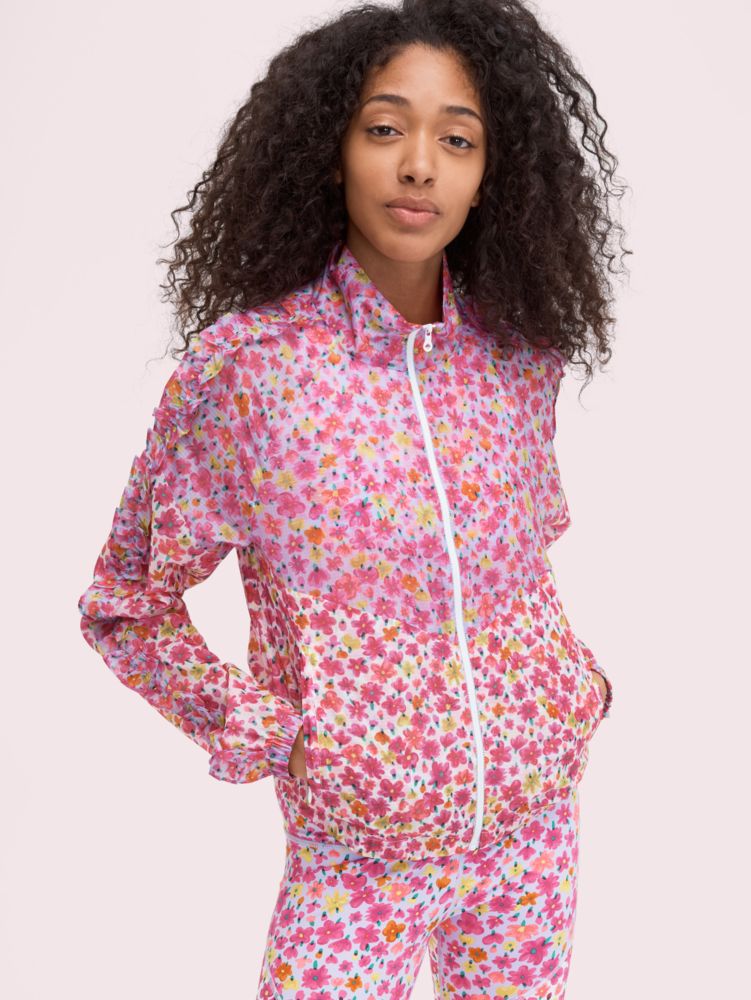 Kate Spade,marker floral windbreaker,
