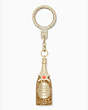 Kate Spade,champange bottle keychain,keychains,Gold