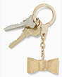 Kate Spade,all wrapped up bow keychain,keychains,Gold