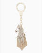 Kate Spade,wild ones horses keychain,Clear/Gold