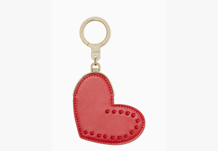 Kate Spade,leather heart keychain,Multi