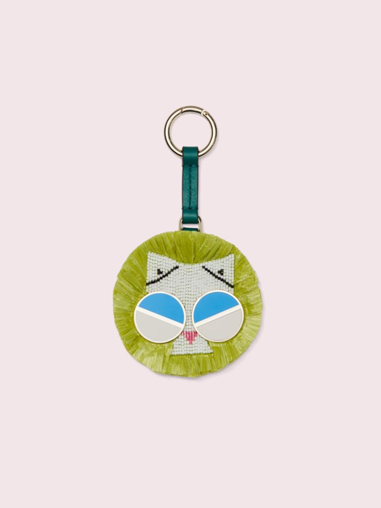 Spademals Raffia Smitten Kitten Dangle Keychain, , Product