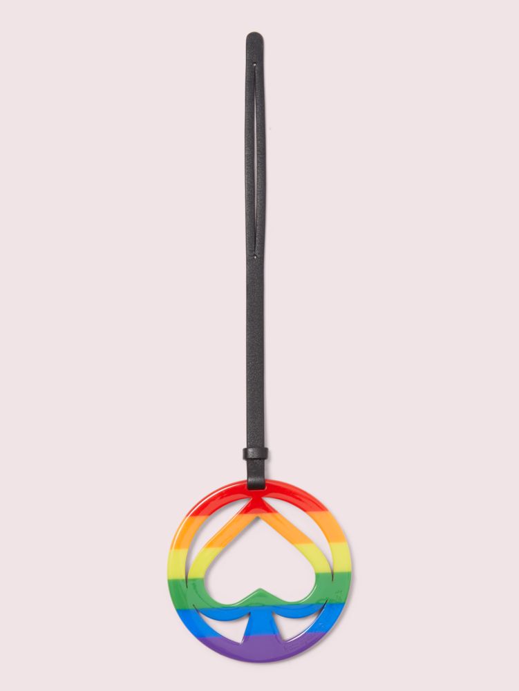 Kate Spade,Rainbow Spade Cutout Bag Tag,