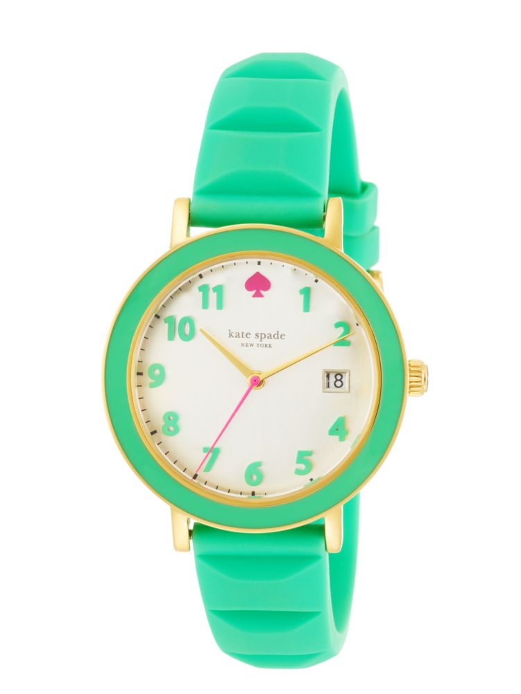 Bright Beryl Enamel Bezel Silicone Metro | Kate Spade New  display picture 2