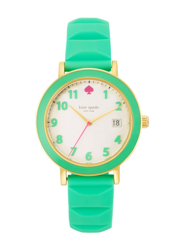 Bright Beryl Enamel Bezel Silicone Metro | Kate Spade New  display picture 1