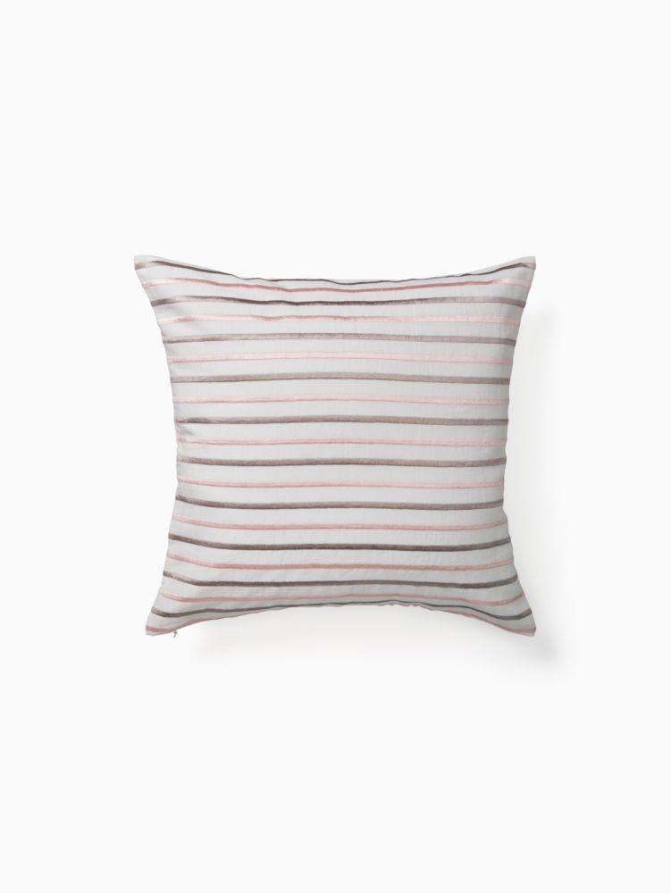 Kate Spade,Embroidered Stripe Pillow,