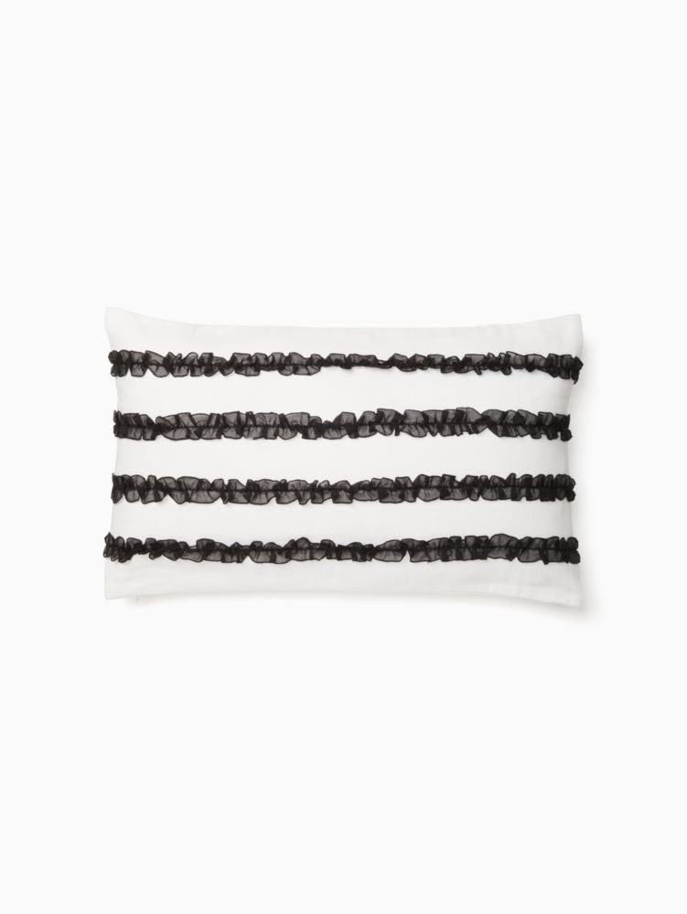 Kate Spade,Chiffon Ruffle Stripe Pillow,