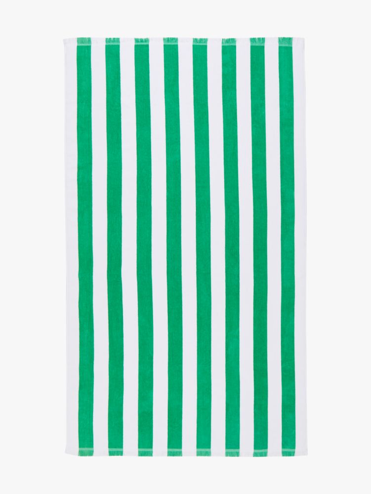 Kate Spade,Stripe Beach Towel,Green