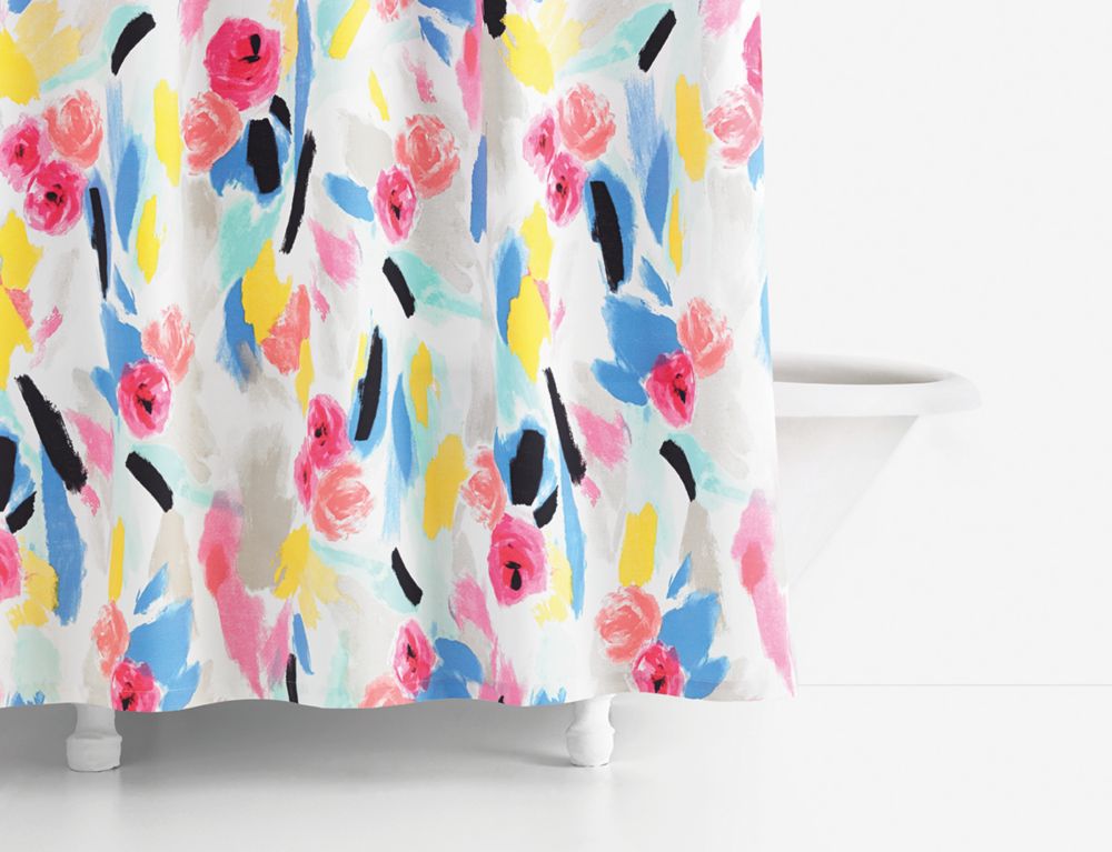 Paintball Floral Shower Curtain, , Product