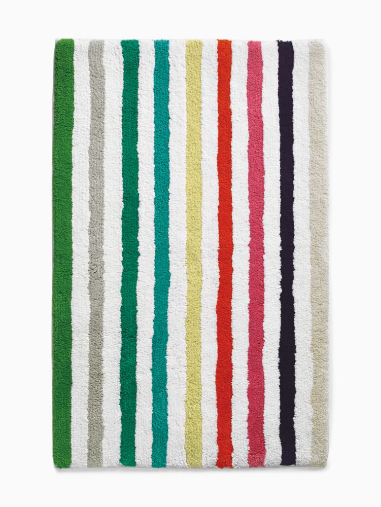 Strata Stripe Grey Bath Rug