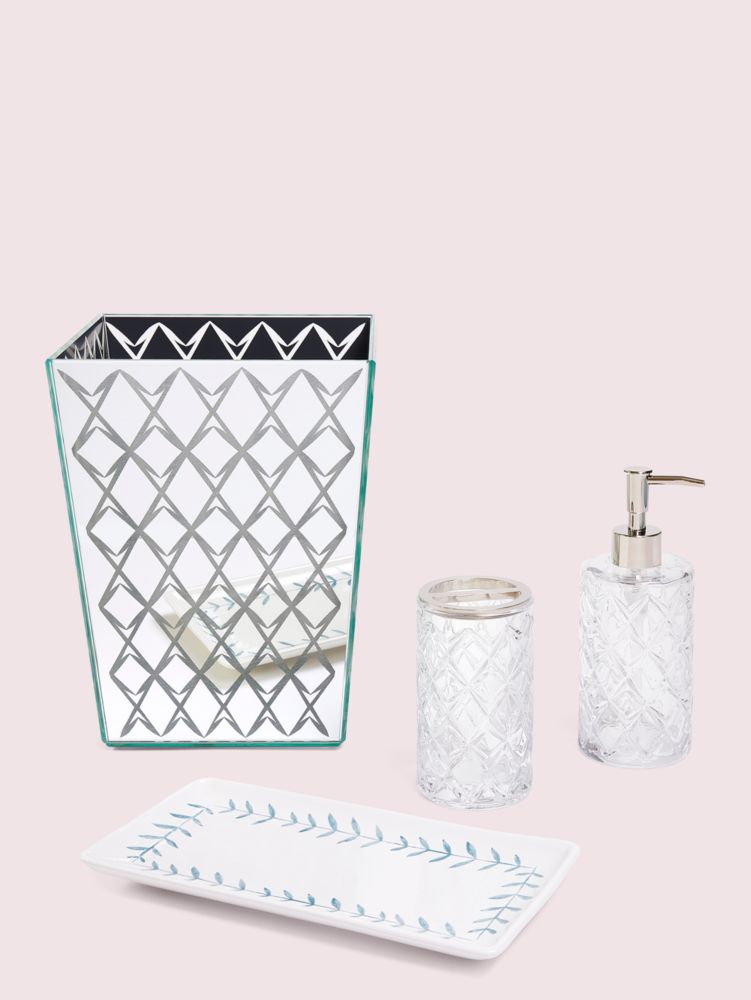 Kate Spade,Fern Trellis Wastebasket,