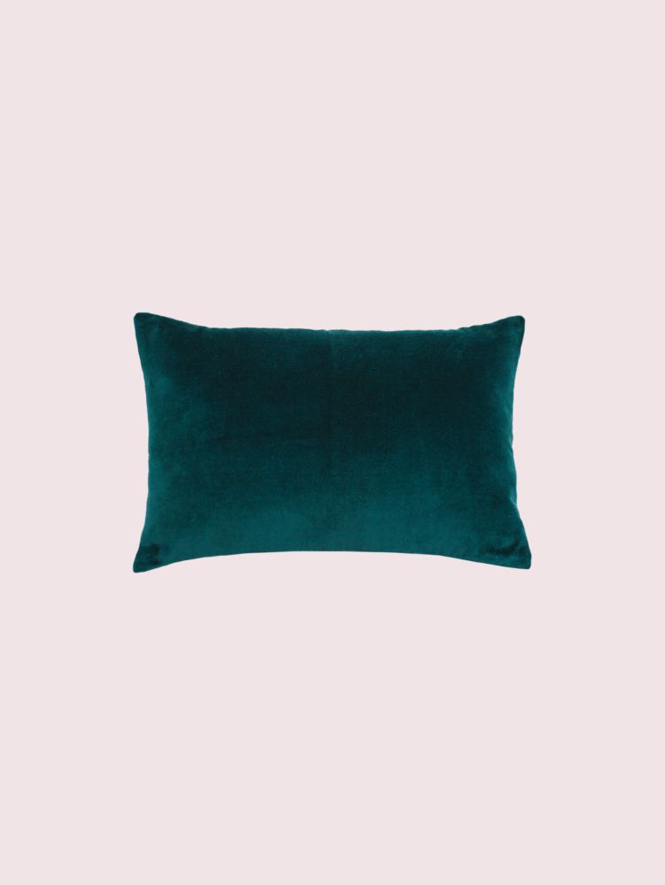 Floral Dots Reversible Velvet & Linen Decorative Pillow, , Product