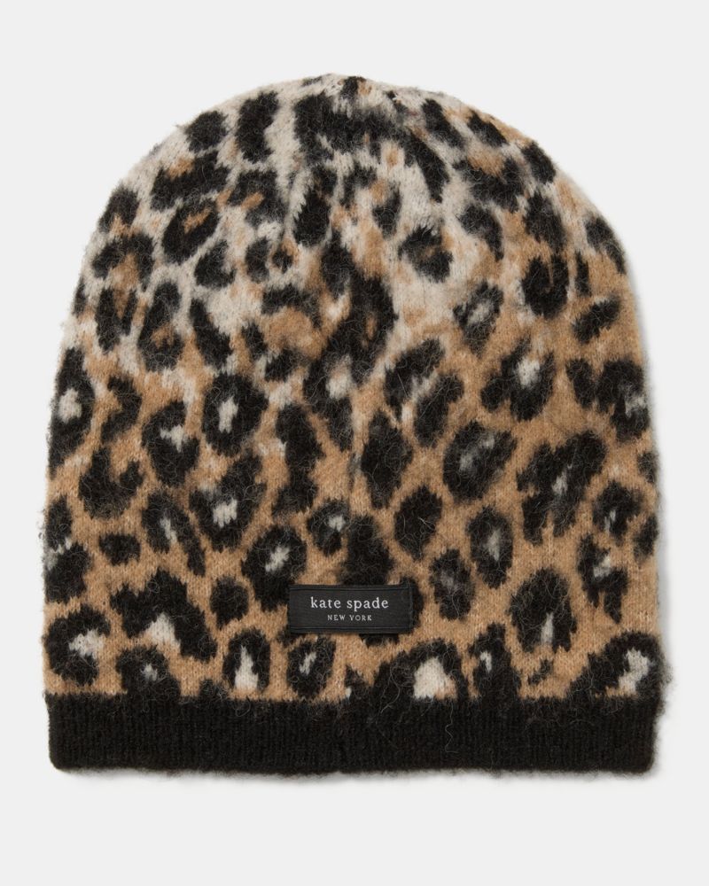 Kate Spade,Downtown Leopard Beanie,
