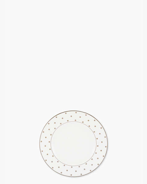 Kate Spade,larabee road platinum accent plate,kitchen & dining,Silver