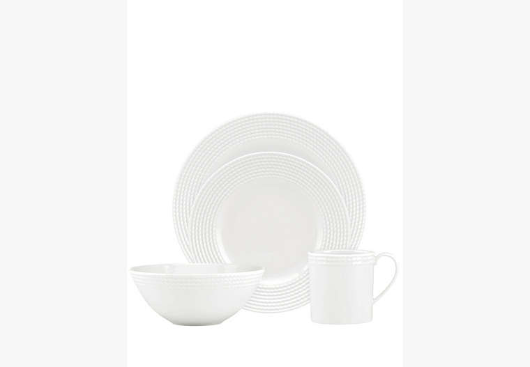 Kate Spade,wickford four-piece place setting,kitchen & dining,Parchment image number 0