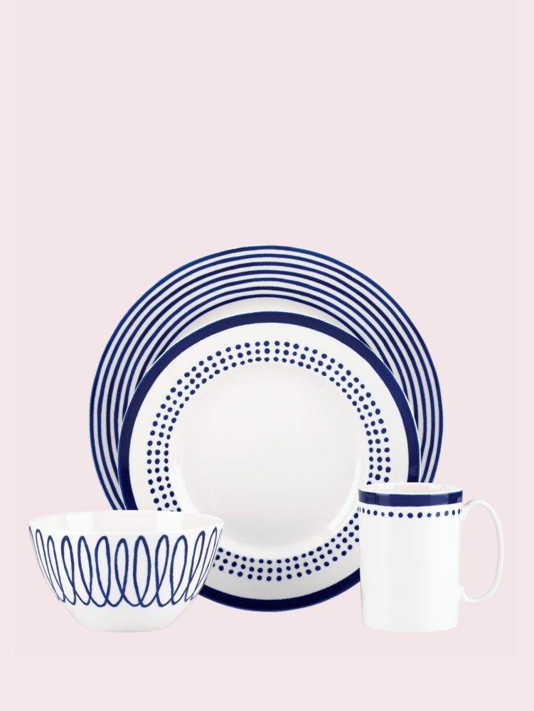 Kate Spade,charlotte street east four-piece place setting,kitchen & dining,Navy