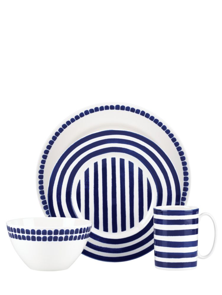 Kate Spade,charlotte street four-piece place setting,kitchen & dining,Navy