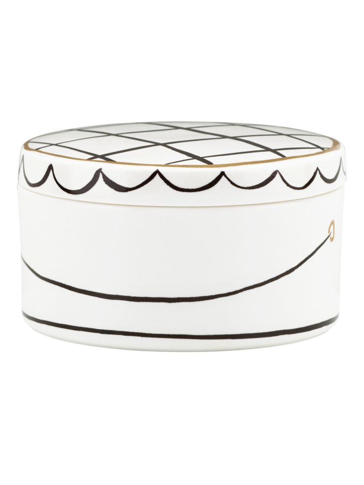 Kate Spade,daisy place Keepsake jewelry Box,Clear