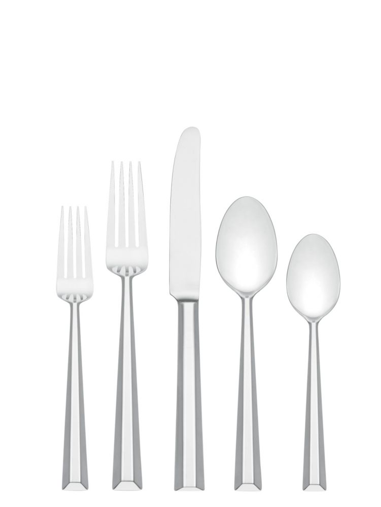 Kate Spade,library lane five-piece place setting,kitchen & dining,Clear