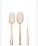 Kate Spade,malmo rose gold three-piece serving set,kitchen & dining,Clear