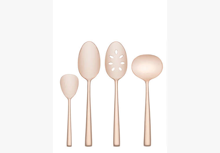 Kate Spade,malmo rose gold 4 piece hostess set,kitchen & dining,Clear