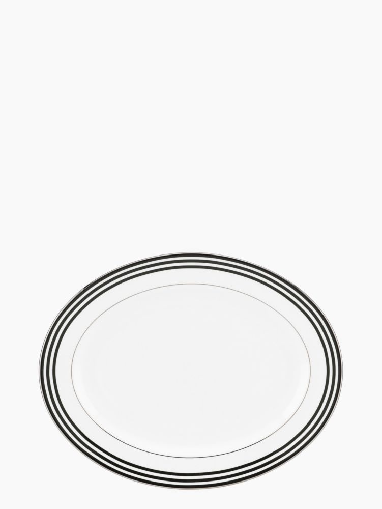 Kate Spade,parker place 16" oval platter,kitchen & dining,Parchment