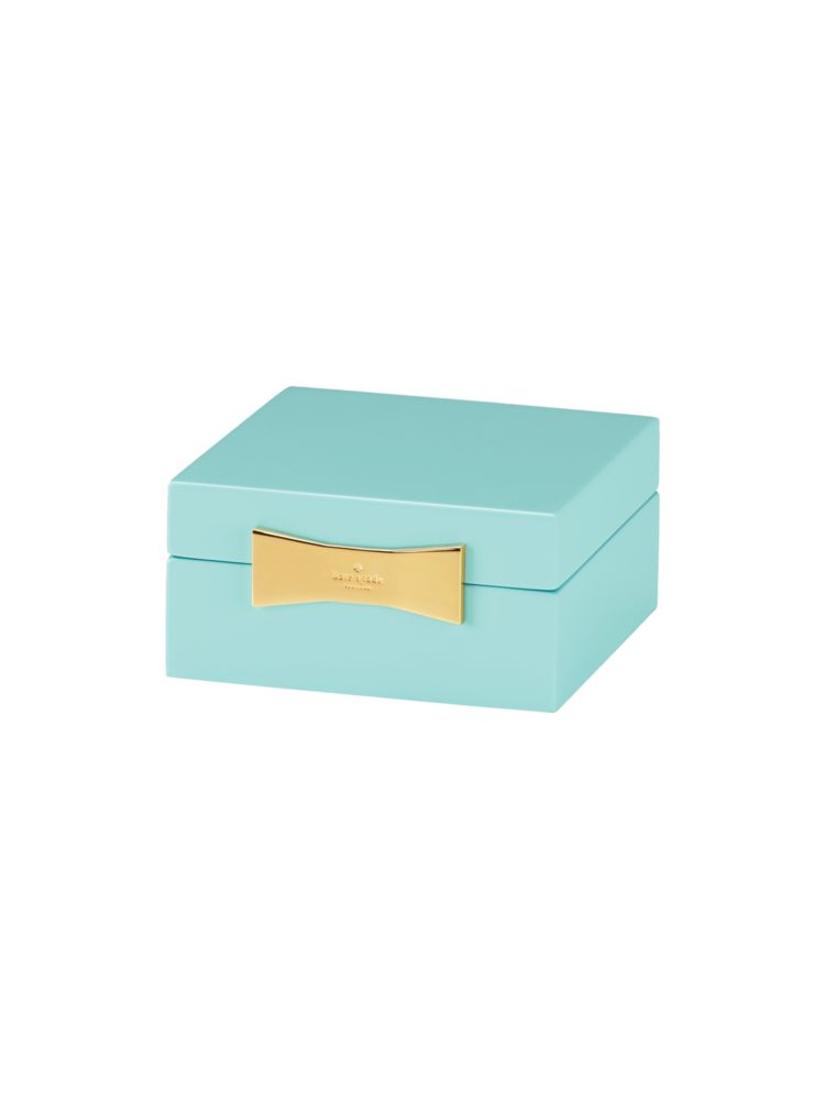 Garden Drive Square Jewelry Box, TURQUOISE, ProductTile