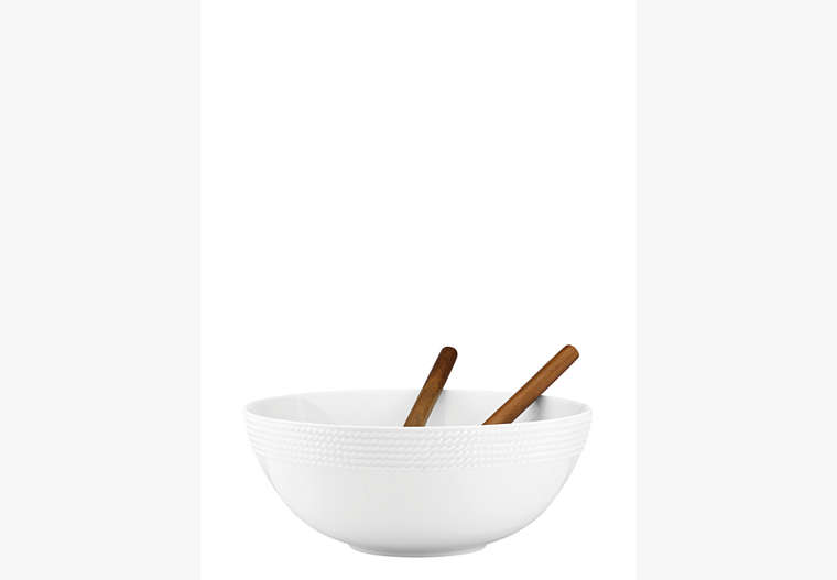 Kate Spade,wickford salad set with wooden servers,kitchen & dining,Parchment image number 0