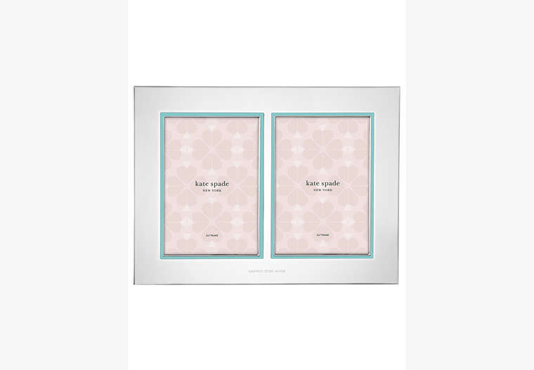 Kate Spade,take the cake double invitation frame,home accents & décor,Light Blue image number 0