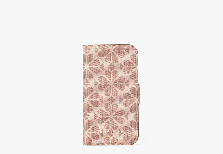 Kate Spade,Spade Flower Coated Canvas iPhone 12 Mini Magnetic Wrap Folio Case,phone cases,Pink Multi