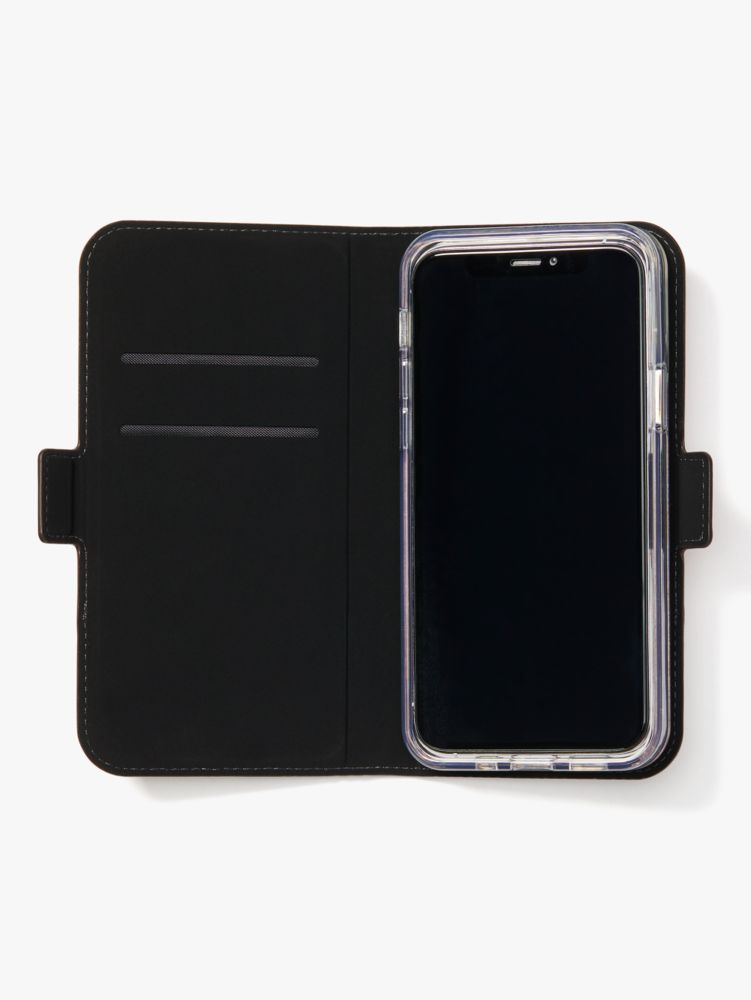 Kate Spade,Spencer iPhone 12/12 Pro Magnetic Wrap Folio Case,phone cases,Tutupnk/Crsp Linen