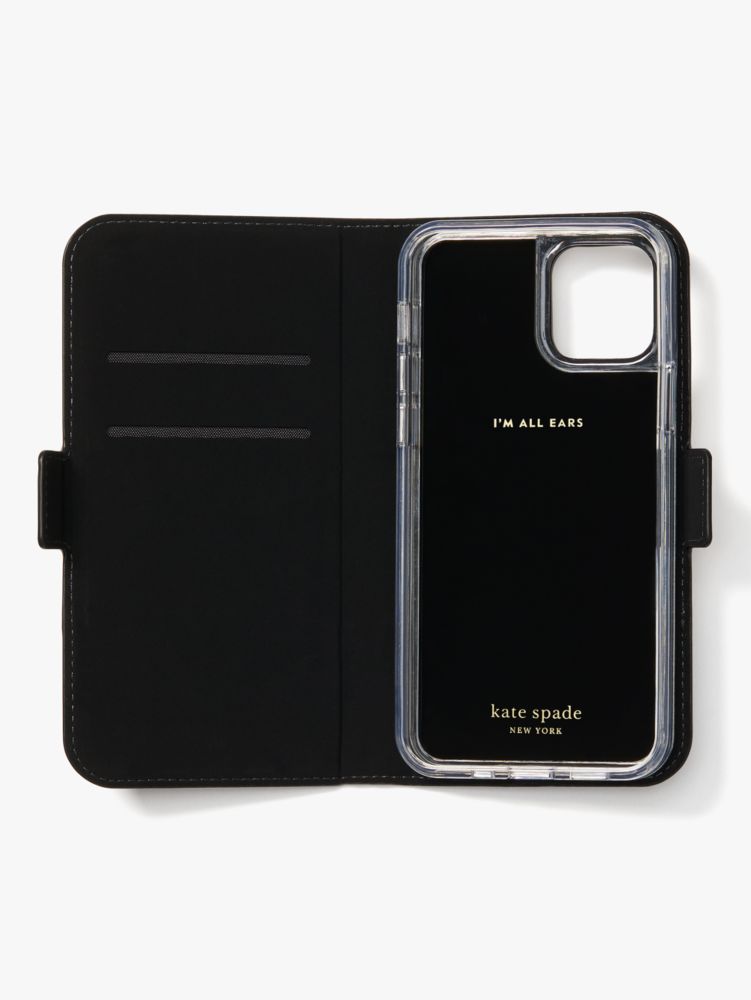 Kate Spade,アイフォン ケース スペンサー マグネティック フォリオ - 12 / 12 pro,モバイルアクセサリー,ウォームベージュ/ブラック